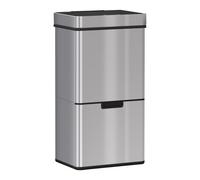 HOMCOM Cubo de Basura Apertura Automática Sensor Papelera Reciclaje para Cocina Dormitorio 72L Acero Inox | Aosom