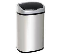 HOMCOM Cubo de Basura Apertura Automática Sensor Papelera Reciclaje para Cocina Dormitorio 58L Acero Inox Aosom España