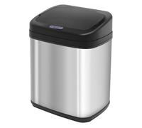 HOMCOM Cubo de Basura Automático 20L Papelera de Cocina de Acero Inoxidable con Sensor Infrarrojo Apertura Automática Cubo Interior Extraíble y Asa 33x25x42,5 cm Plata y Negro