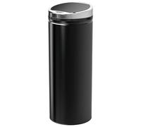 HOMCOM Cubo de Basura Automático 50L Sensor de Movimiento Negro