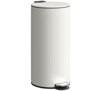 HOMCOM Cubo de Basura Cocina 30L con Pedal 36x30x60,5 cm Crema