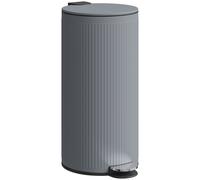 HOMCOM Cubo de Basura Cocina 30L con Pedal Tapa de Cierre Suave y Cubo Extraíble para Dormitorio Oficina Estudio Salón Gris