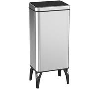 HOMCOM Cubo de Basura Cocina Automático 50 L con Sensor Infrarrojo Plata