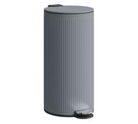 HOMCOM Cubo de Basura Cocina con Pedal, 30L, Papelera de Cocina Metálico con Tapa de Cierre Suave y Cubo Extraíble, para Dormitorio, Oficina, Estudio y Salón, 36x30x60,5 cm, Gris Oscuro
