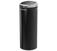 HOMCOM Cubo de Basura con Sensor de Movimiento Apertura Automática 1 Cubo de 50 L en Acero Inoxidable Negro Aosom España