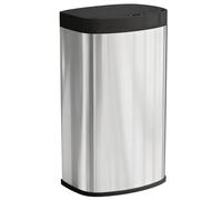 HOMCOM Cubo de cocina automático 55 L en acero inoxidable, cubo con tapa de cierre suave, 38x28,5x69cm, plateado Aosom España