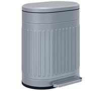 HOMCOM Cubo de pedal de 20 litros, cubo de cocina antihuellas con tapa de cierre suave, cubo de basura metálico con pedal y cubo interior extraíble, gris