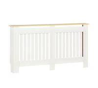 HOMCOM Cubre Radiador Grande 152x19x83 cm en MDF Blanco con Dispositivo Antivuelco Diseño Moderno para Sala de Estar Dormitorio Aosom España