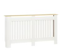 HOMCOM Cubre Radiador Grande 152x19x83 cm en MDF Blanco con Dispositivo Antivuelco Diseño Moderno para Sala de Estar Dormitorio Aosom España