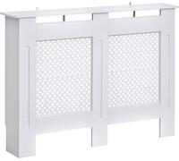 Homcom Cubre Radiador Madera 111.5x19x82 cm Blanco