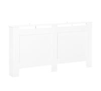 HOMCOM Cubre Radiadores, 151,5x19x82 cm, Cubierta para Radiador Moderna de MDF, con Estante Superior y Listones, para Salón, Dormitorio, Pasillo, Blanco