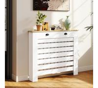 HOMCOM Cubre Radiadores con Cajón de MDF 111x19x95,5 cm Blanco