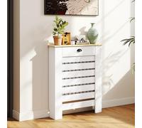 HOMCOM Cubre Radiadores con Cajón de MDF 78x19x95,5 cm Blanco