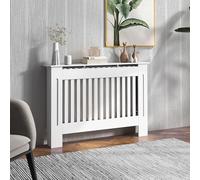 HOMCOM Cubre Radiadores Cubierta de Radiador Moderna Cubreradiador de MDF para Sala de Estar Dormitorio 112x19x81cm Blanco