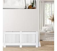 HOMCOM Cubre Radiadores Cubierta de Radiador Moderna 172x19x81 cm Cubreradiador de MDF para Sala de Estar Dormitorio Blanco