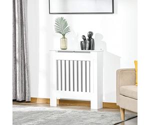 HOMCOM Cubre Radiadores Cubierta de Radiador78x19x81 cm Blanco