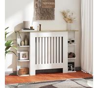 HOMCOM Cubre Radiadores Cubierta para Radiador de MDF 124x19x83 cm Blanco