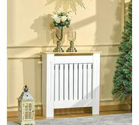 HOMCOM Cubre Radiadores Cubierta para Radiador de MDF 78x19x83 cm Blanco