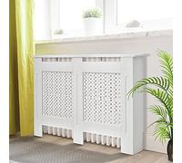 HOMCOM Cubre Radiadores Cubierta para Radiador Moderna 111.5x19x82cm Blanco