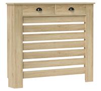 HOMCOM Cubre Radiadores de MDF con Cajón Cubierta para Radiador para Salón Dormitorio Pasillo 111x19x95,5 cm Roble