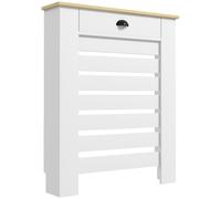 HOMCOM Cubre Radiadores de MDF con Cajón Cubierta para Radiador para Salón Dormitorio Pasillo 78x19x95,5 cm Blanco