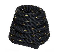 HOMCOM Cuerda de Batalla Ø38 mm Longitud 9 m Battle Rope Formación Battling Power Cuerda Ejercicio Fitness Deporte Poliéster Ultra Resistente Negro