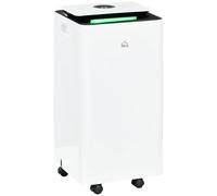 HOMCOM Deshumidificador Eléctrico 10L/día Silencioso hasta 10-20m² Blanco