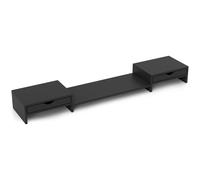 HOMCOM Elevador de Monitor para PC 60-116 cm con 2 Cajones Longitud y Ángulo Ajustables Aosom España