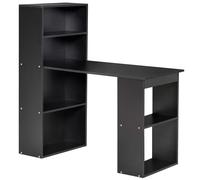 HOMCOM Escritorio de Computadora con estante de almacenamiento Escritorio de esquina 120x55x120 cm biblioteca adyacente Aosom España