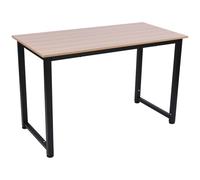 Homcom Escritorio de Ordenador 120x60x76cm Pies Ajustables 100kg Roble y Negro
