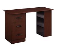 HOMCOM Escritorio de ordenador reversible con 3 cajones y 3 estantes abiertos, 120 x 49 x 72 cm, escritorio con almacenamiento, estilo moderno, mesa de ordenador para dormitorio, hogar, oficina en