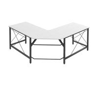 HOMCOM Escritorio en Forma de L Escritorio Esquinero 150x150x76 cm Blanco