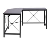 HOMCOM Escritorio Esquinero Moderno con Marco de Acero Carga 70 kg para Oficina Hogar Estudio 150x150x76 cm Oak