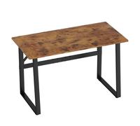 Homcom Escritorio Industrial 120x60x76 Cm Mesa De Ordenador Marrón Rústico