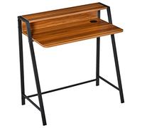 HOMCOM Escritorio Mesa de Ordenador Patas de Metal 84x45x85 cm Nogal
