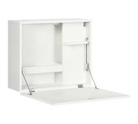 HOMCOM Escritorio Plegable de Pared Ahorra Espacio 60x21,5x50 cm Blanco