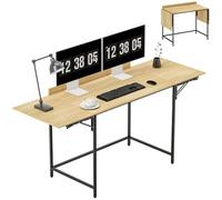 HOMCOM Escritorio Plegable diseño Moderno 100/135/170x58x78 cm Roble