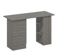 HOMCOM Escritorio Reversible con 3 Cajones y Estantes, 120x49x72 cm, Gris Aosom España