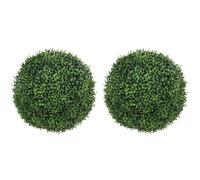 HOMCOM Esferas de eucalipto artificial de 52 cm en set de 2, plantas decorativas resistentes UV con 1086 hojas para interior y exterior Aosom España