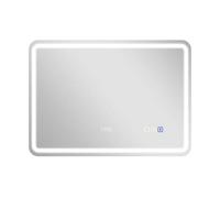 Homcom Espejo Baño Led 70x50 Cm Bluetooth Reloj Digital Antivaho