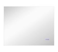 HOMCOM Espejo de Baño Antiempañante con Luminosidad y Color Ajustables en Vidrio y Aleación de Aluminio 80x60x4 cm Aosom España