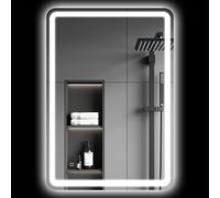 HOMCOM Espejo de Baño con Luces LED 70x100 cm Antivaho Horizontal/Vertical | Espejo de Pared, 3 Colores de Luz, Brillo Regulable, Función de Memoria, Interruptor Táctil, IP44