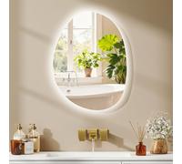 Homcom Espejo De Baño Con Luz Led 70x50 Cm Sin Marco Ip44
