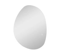 HOMCOM Espejo de Baño con Luz LED 80x60 cm, Espejo de Pared sin Marco, con 3 Colores de Luz, Brillo Regulable, Función Antivaho, Función de Memoria, Interruptor Táctil, IP44