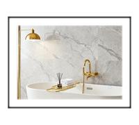 HOMCOM Espejo de Baño con Luz LED 80x60 cm con 3 Colores de Luz Antivaho | Espejo de Pared, Función de Memoria, Interruptor Táctil, Horizontal/Vertical, IP44