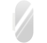 HOMCOM Espejo de Baño Ovalado Moderno con Armario y Dos Estantes, 45x90 cm, Blanco Aosom España