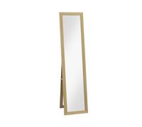 HOMCOM Espejo de Pie Espejo de Pared Forma Rectangular con Marco de Madera 37x155 cm Roble Aosom España