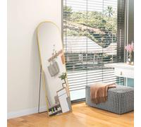 HOMCOM Espejo de Cuerpo Entero 50x170 cm Independiente o Pared Dorado