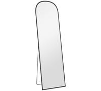 HOMCOM Espejo de Cuerpo Entero 50x170 cm Independiente o Pared Marco de Aleación de Aluminio Soporte Dorado Elegante Aosom España