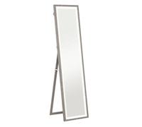HOMCOM Espejo de Cuerpo Entero con Luz LED 160x40 cm Espejo de Pie Espejo de Pared con Iluminación de 3 Colores Táctil Inteligente Función de Memoria y Soporte para Salón Dormitorio Gris